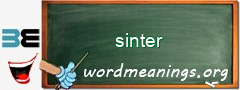 WordMeaning blackboard for sinter